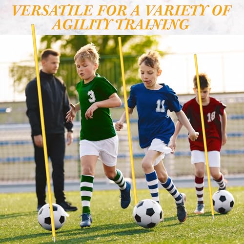 Blulu Training Agility Poles 5ft Forza Slalom Adjustable Soccer Training Poles Soccer Training Sticks Agility Training Equipment for Football Sport Football Soccer Speed Training - Image 4