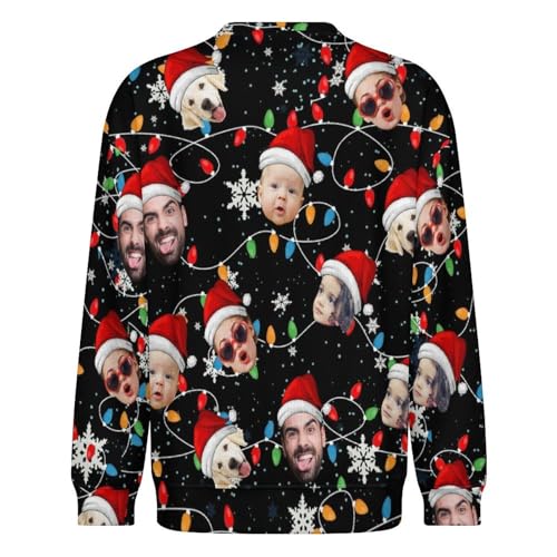Custom Face Ugly Sweater for Christmas, Personalized Photo Christmas Sweater for Men Xmas Sweater Gift4