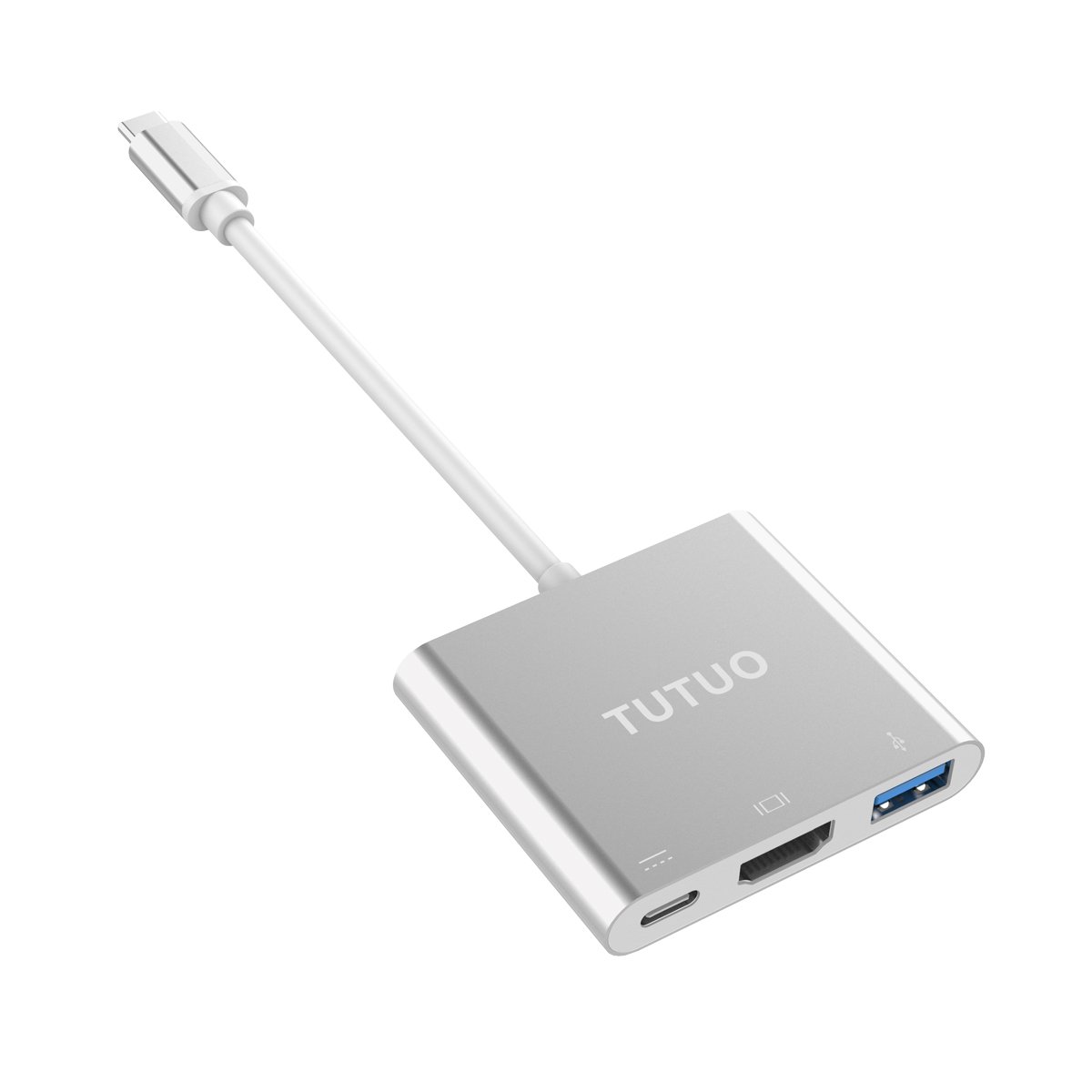 TUTUO Adaptateur USB Type C vers 1080P HDMI pour Nintendo Switch, USB C PD Port d'alimentation, USB-A 3.0 Hub, Switch Dock HDMI Convertisseur pour Macbook Pro 2018 2017, Galaxy S10 Note 10 Plus