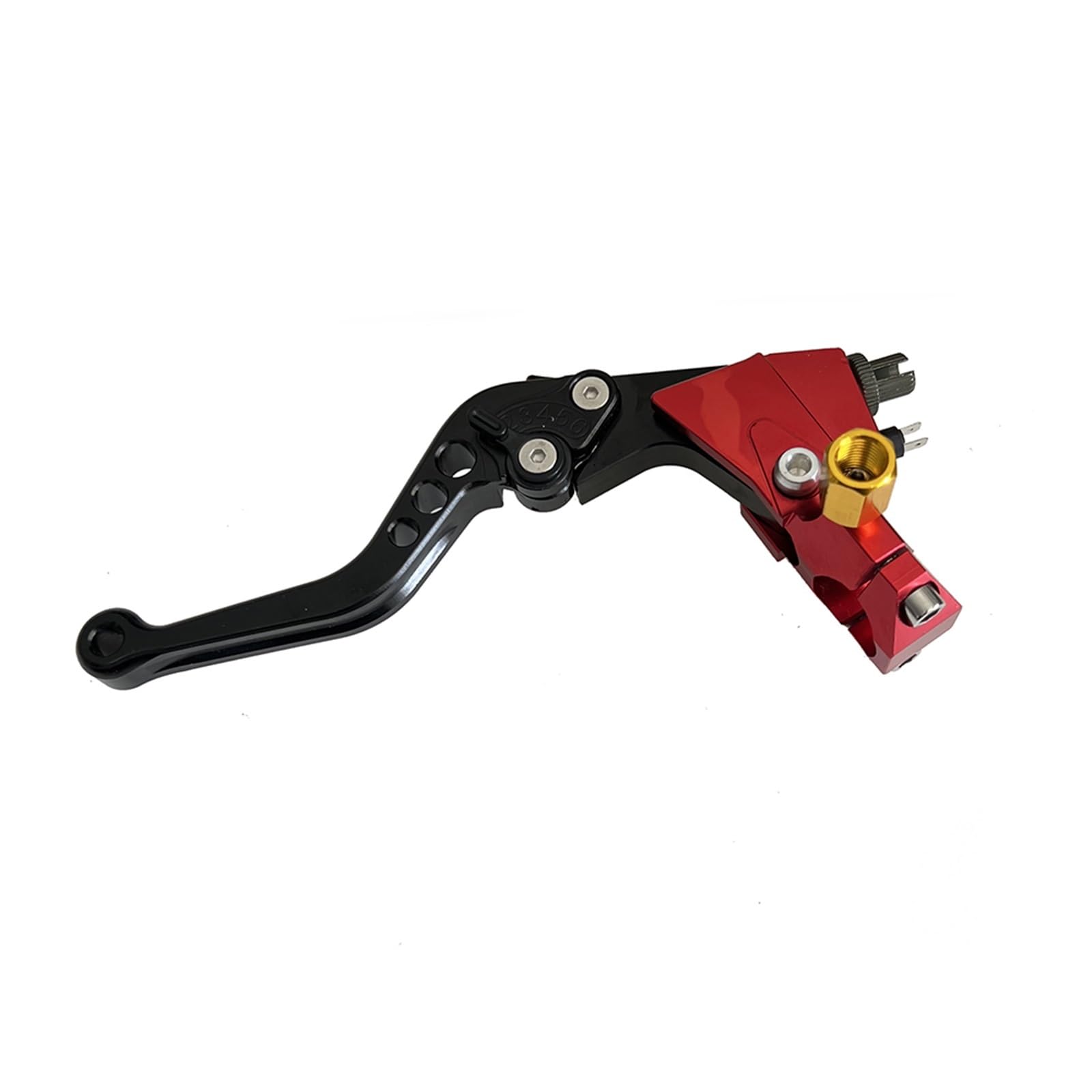 Iukmr Red Cable Clutch B Motorcycle Clutch Brake Lever Cnc Hydraulic Brake Clutch Pump Master Cylinder Lever Cable Universal Motorcycle Motorbike Handle(Red Cable Clutch B)