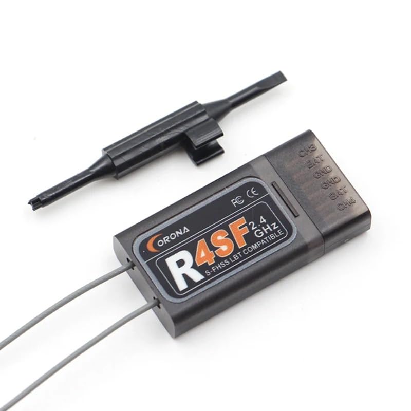 SPARKHOBBY Corona R4SF 4CH R8SF 8CH 2.4GHz S-FHSS/FHSS Receptor compatible para FUTABA T6j T6K T8J T10J 14SG 16SZ 18MZ 4PLS Control remoto (R4SF y R8SF)