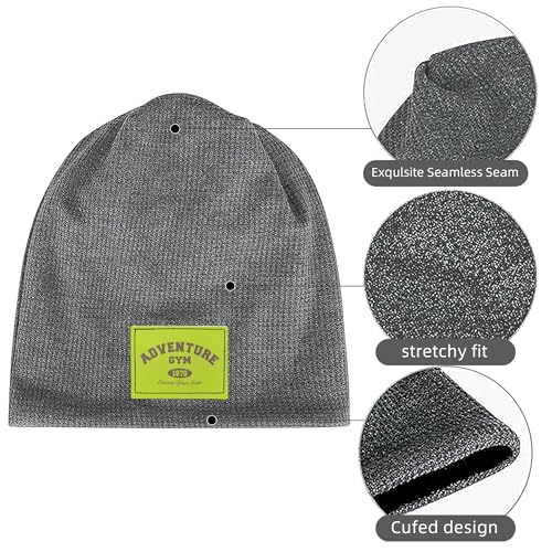 Bonnet maille torsadée mixte doublé peluche chaud pour le plein air