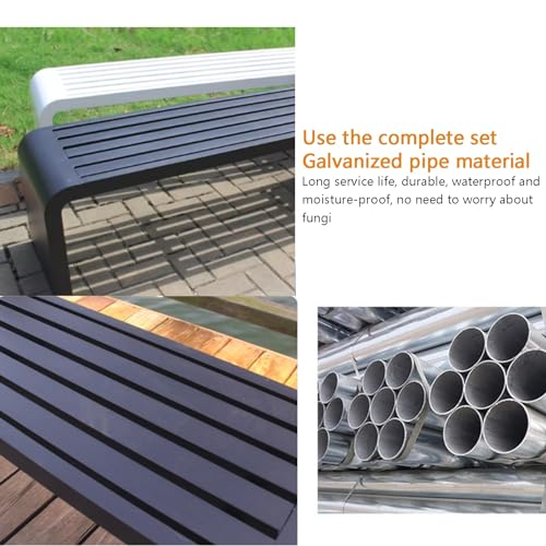 Banc de Parc Noir : Solution Durable Contre l'Usure Extérieure - 5