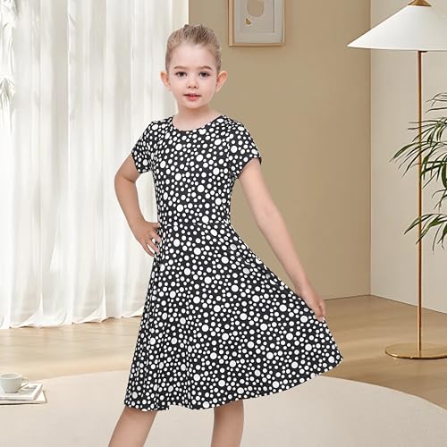 Sunny Fashion Girls Dress Short Sleeve Casual Summer Sundress2