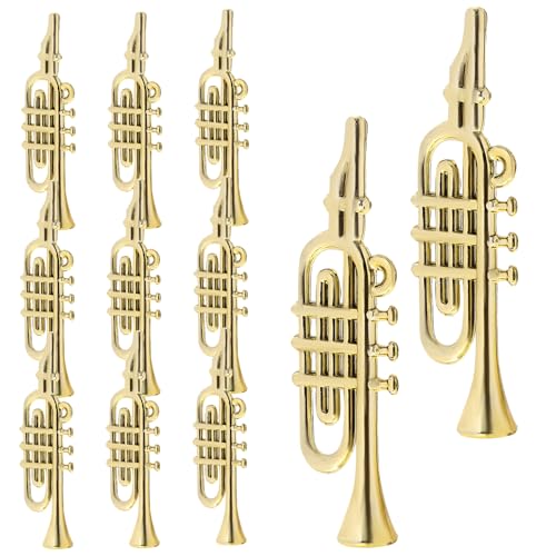 Décoration d'arbre de Noël musicale avec 20 mini instruments dorés pour fêtes créatives