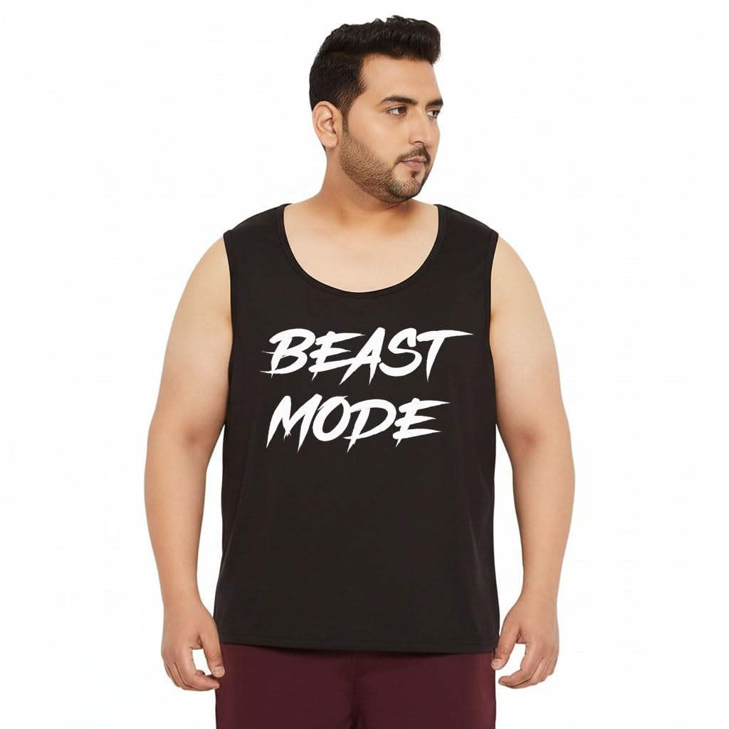Mens Black Navy Maroon Cotton Plus Size Graphic Printed Vest-picture-57
