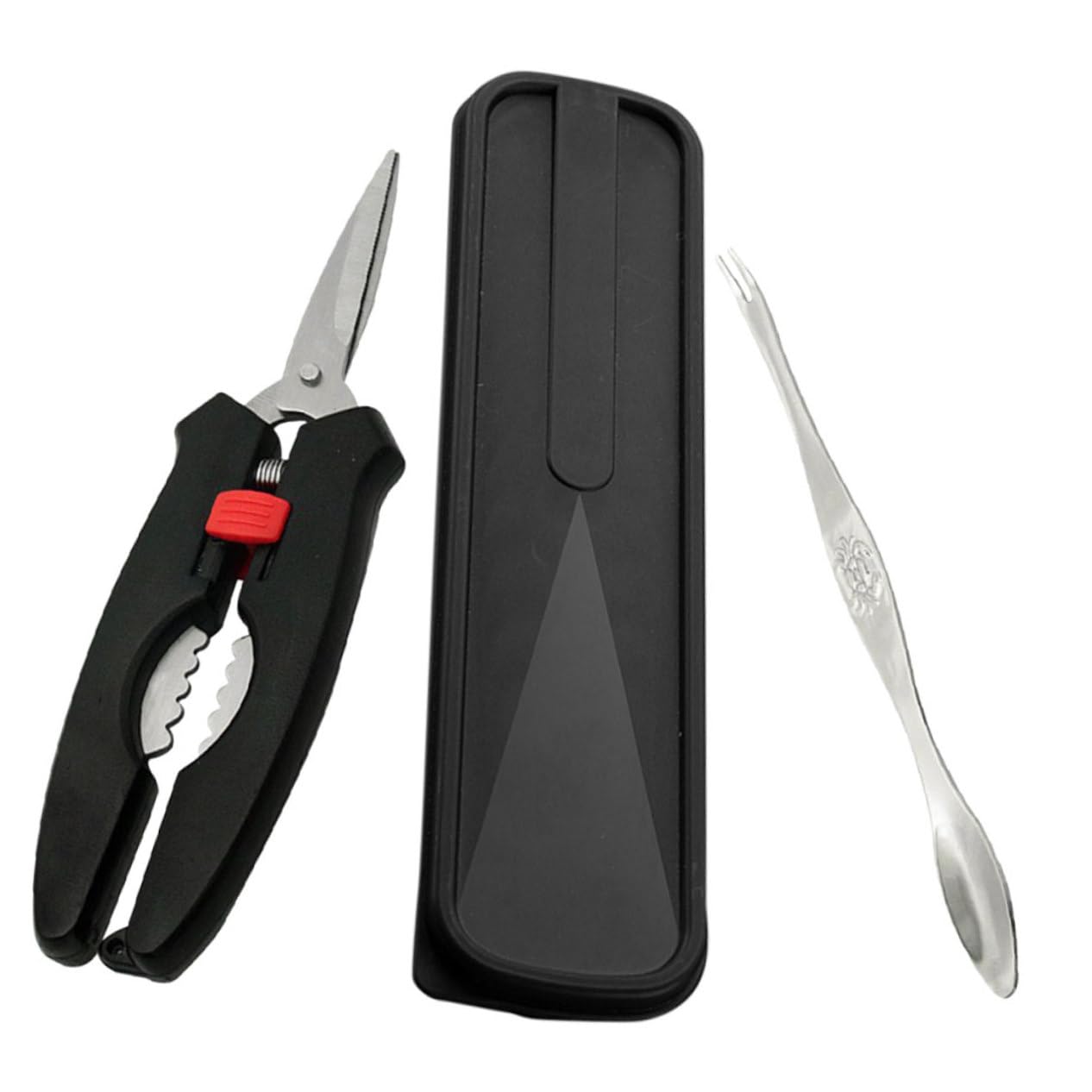 Gatuida 5sets Utensili Per Mangiare Granchio Attrezzi Metallo Per Granchio Con Pinza Forchetta e Scatola Di Conservazione Strumenti Da Cucina Pratici e Organizzati