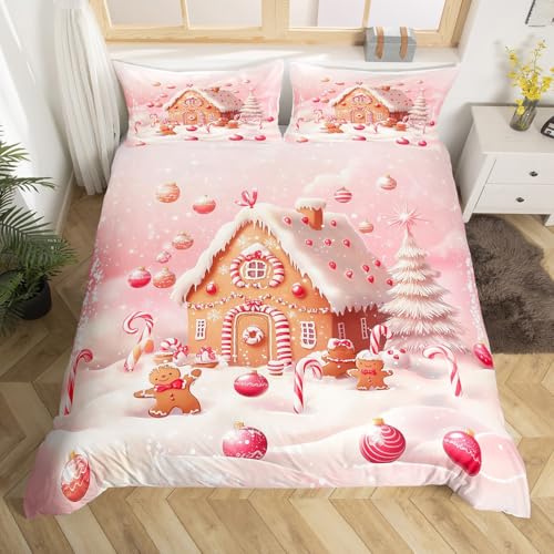 Homewish Gingerbread Haus Bettwäsche 135x200cm Weihnachts-Gingerbread...