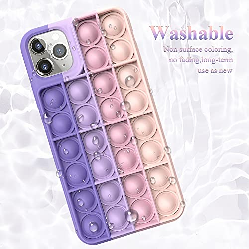 AnNido Silicone Cell Phone Case, Push Pop Bubble Phone Case for iPhone XR, Soft Silicone Stress Relief Phone Case, Push Pop Bubble Protective Case for Kids and Adults