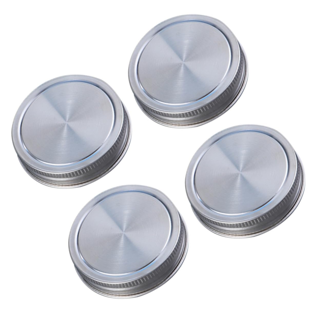 Ciieeo 12pezzi Coperchi Acciaio Inossidabile Per Barattoli Con Guarnizione Silicone Copertura Per Barattoli Bocca Larga Per Uso Domestico e Conservazione Sicura Degli Alimenti