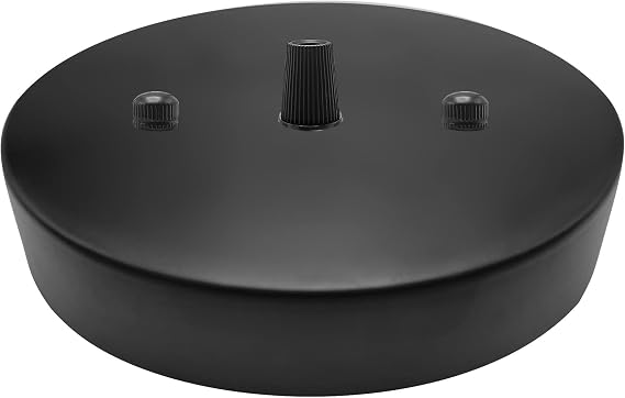 ECUDIS Pendant Light Canopy Kit, 4.7 Inches Ceiling Light Fixture Cover Plate with Mounting Hardware for Chandelier, Lighting Canopy (Black)