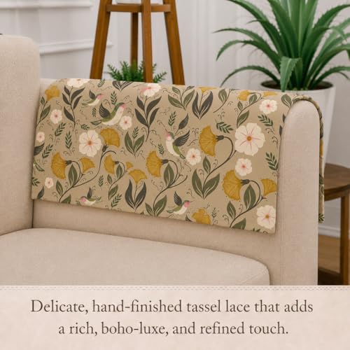 Image of STITCHNEST 'Eden Weaves Collection Series' Sofa Armrest Cover | Elegant Woven Fabric, Washable & Durable for Modern Living (18 x 22 Inches)