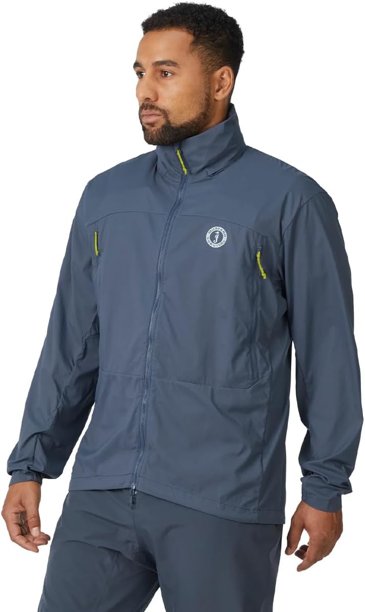 MUSTANG SURVIVAL Ventus Hooded Windshell for Men - Admiral Gray, Large - Image 2