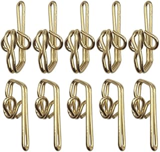 Ucatcher 100 Pack Metal Curtain Header Tape Drapery Hooks, Gold