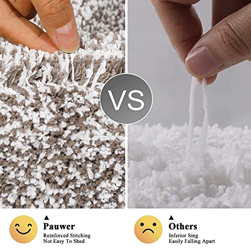 Pauwer Bathroom Rugs Sets 2 Piece, Non Slip Bath Mats for Bathroom, Absorbent Bath Rugs Floor Mat, Machine Washable Shower Rugs for Bathroom Floor, Tub and Shower