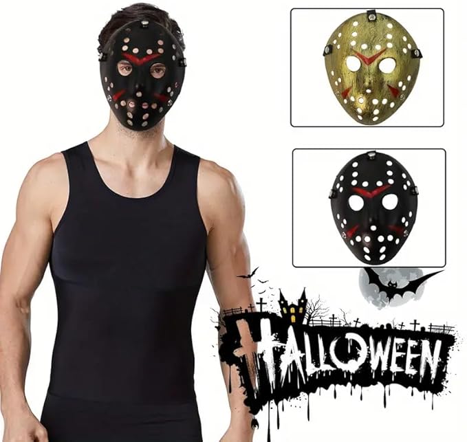 Boolavard Horror Mask Halloween-kostuum Hockeymasker Party Cosplay rekwisieten masker (Geel Boolavard Horror Mask Halloween-kostuum Hockeymasker Party Cosplay rekwisieten masker (Geel