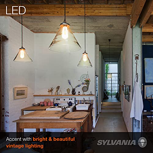 SYLVANIA LED Vintage Filament ST19 Amber Light Bulbs #TOP29