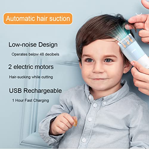 Openbeauty Electric Hair Clipper For Men Kids Baby,Light Vacuum Hair Trimmer With Automatic Hair Suction,Waterproof Rechargeable Cordless Haircut Machine Toddler Professional Haircut Kit #TOP1