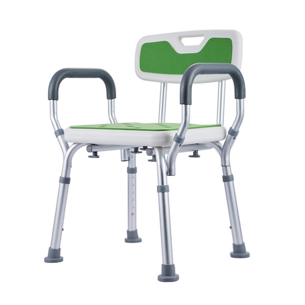 Chaise de douche pour personnes âgées avec accoudoirs et dossier réglable