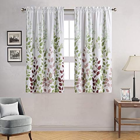 D DS CURTAIN Tulip Tree Window Curtain,Rod Pocket Curtains,Panels for Living Room,Panels for Bedroom,2pcs Panel:Each 42" W x 63" H,Total Size:84" W x 63" H Cover