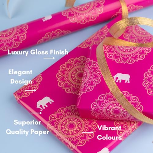 Image of Be Stories The Mixed Bag Colorful Design Wrapping /Laminated Art Paper Sheet 100 Gsm For Gift Packing For All Occasions Like Birthday, Diwali, Chirtsmas, 28 Inches X 20 Inches Of 6-Sheets,Assorted