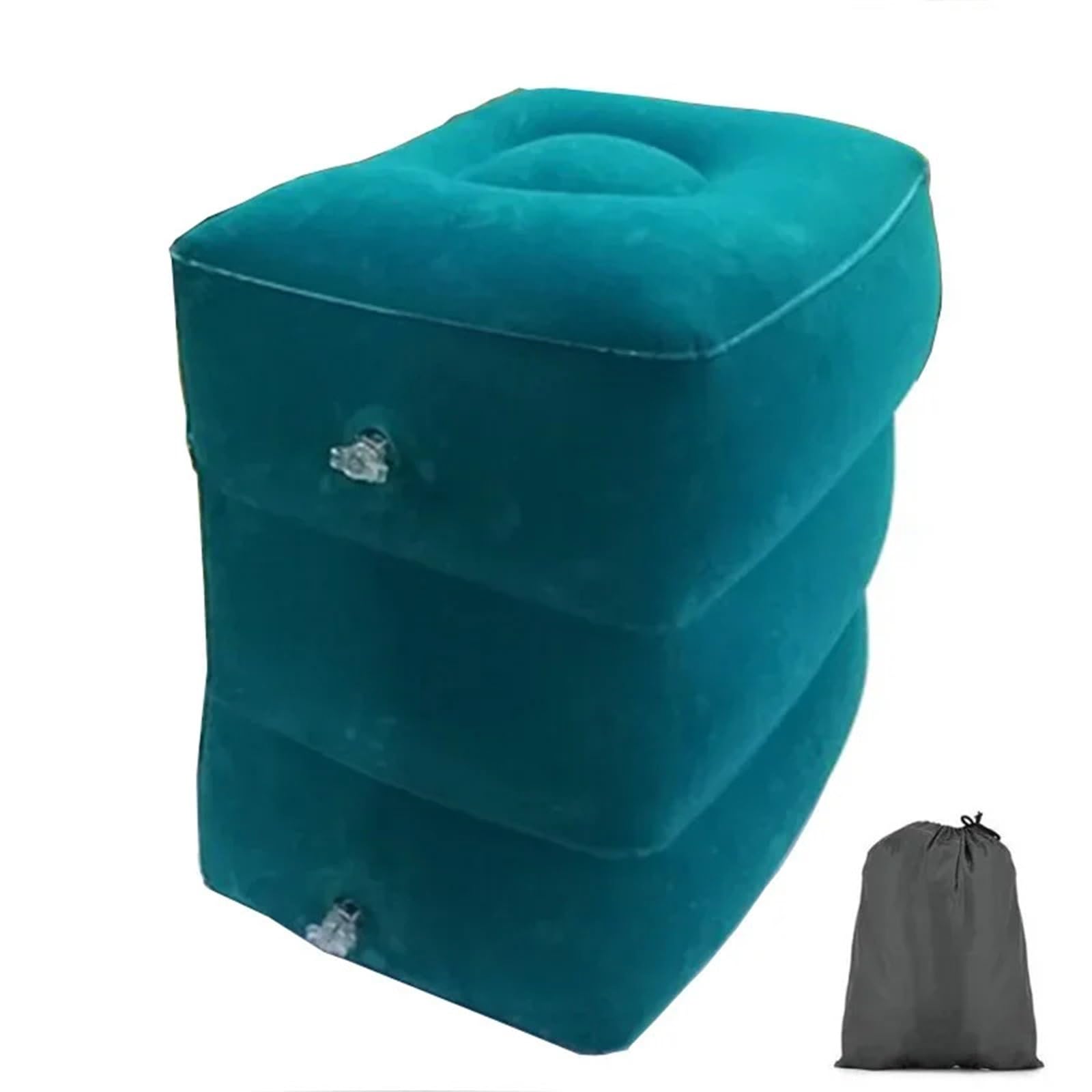 Reposapiés de avión, almohada reposapiés for dormir, descanso en, coche, autobús, inflable viaje, almohadilla for pies(Green)