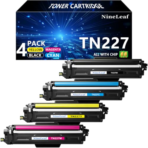 Toner TN227 compatible Brother TN223 pour MFC-L3770CDW pack 4 cartouches de rechange laser
