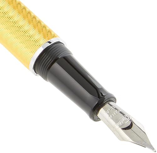 Miniatura 3 de Conklin Herringbone Signature Pluma Estilográfica Amarillo - M