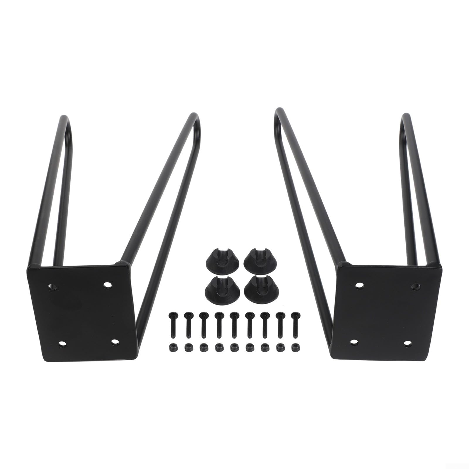 Yhenlovtt Lot de 2 pieds pliables en métal pour skateboard avec pieds en caoutchouc – Construction en fer robuste, supporte 136,1 kg, 40,6 cm/50,8 cm H (2 pièces)