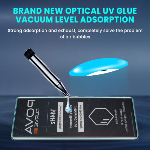 Image of FIRST MART Matte UV Tempered Glass for Lava Agni 2 & Pova Curve 5G, 2 Pack | Anti-Glare Curved Screen Protector, 9H Scratch Resistant, Fingerprint Compatible, Case-Friendly