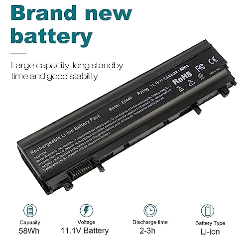 Image of TREE.NB E5440 Laptop Battery for Dell Latitude 14 15 5000 E5540 Series M7T5F VV0NF FT6D9 3K7J7 5200mAh 11.1V Replacement