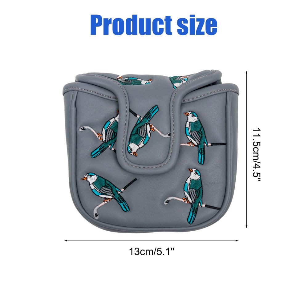 Funda para putter de golf, piel sintética, cubierta interior de terciopelo suave, cubierta de cabeza de golf para la mayoría de putters de golf