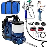 750w Portable Paint Sprayer, Quick Shot Paint Sprayer, 1.2l Capacity, with 1.80m Hose and Waist Belt, 12.5 Mpa Pressure, 6-Level Adjustable Pressure, for Industry, Home, Construction, Maintenance