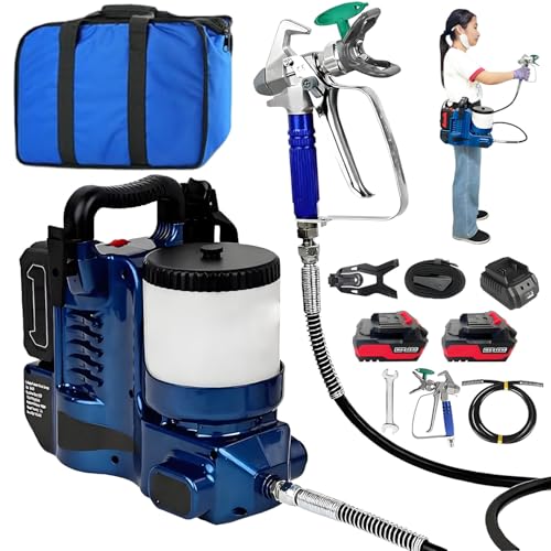 750w Portable Paint Sprayer Quick Shot Paint Sprayer 1.2l Capacity with 1.80m Hose and Waist Belt 12.5 Mpa Pressure 6-Level Adjustable Pressure for Industry Home Construction Maintenance