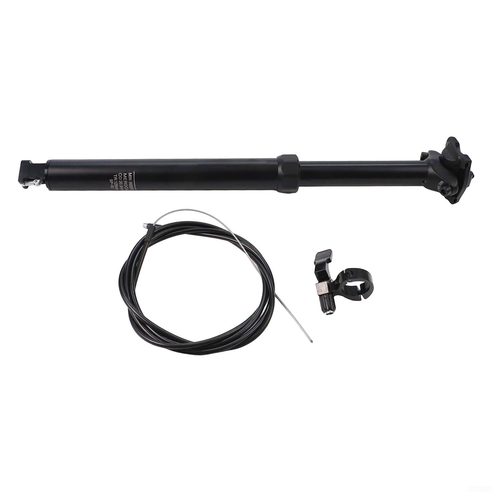 Tija de sillín dropper telescópica de 30,9 mm de aleación con altura ajustable, tubo de sillín para bicicleta de montaña con mando a distancia y paso de cable interno, 425 mm