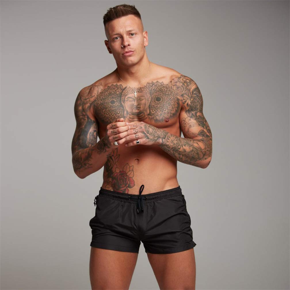 Badehose für Herren Schnelltrocknend Badeshorts Kurz Herren Badehose Männer Schwimmhose Boxer Kurze Hose Schwimmshorts mit Reissverschluss