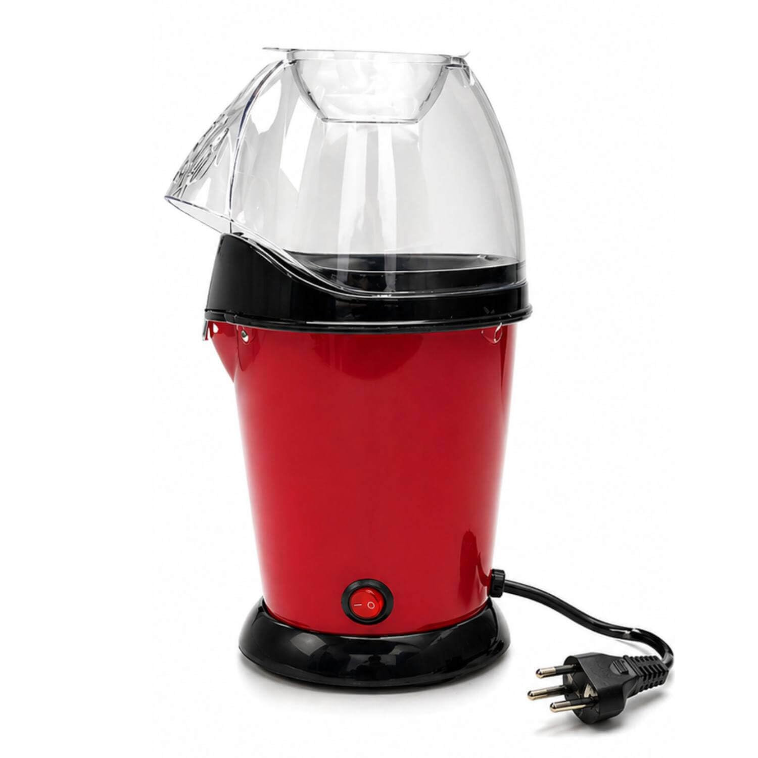 Máquina de Pipoca Elétrica, 1100W, 2,5L, Tampa Acrílica, Aquecimento Rápido, Sem Óleo,