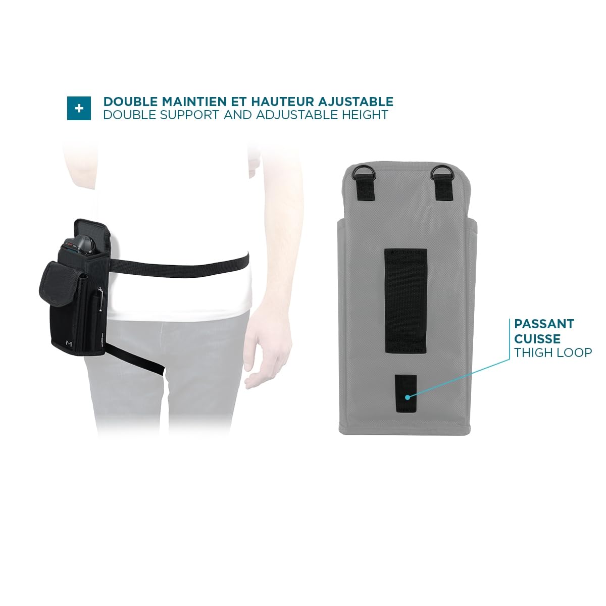 MOBILIS Holster Universel Pour Terminal POS Et Lecteur Carte - Ceinture Incluse, 1 Compartiment, Max 11x27x5 Cm