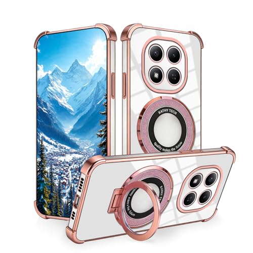 Coque Samsung Galaxy A55 5G transparente silicone rose avec béquille