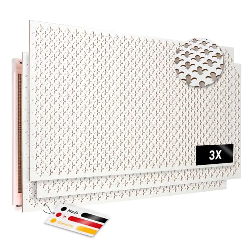Décor PARIS (Fleur de Lys) Plaque perforée en MDF Made in Germany - 122 x 61 cm - pour revêtement de radiateur, panneau de porte, grille d'aération ou paravent 3 pièces