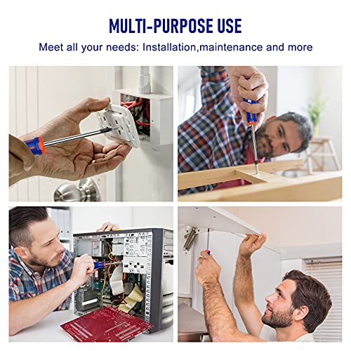 Inpower Screwdriver Sets, Magnetic Screwdrivers Set 8 Pcs Includes Phillips Head Screwdriver And Flat Head Screwdriver, 4 Slotted And 4 Phillips Screwdrivers For Home Repair, Improvement, Craft.… #TOP5