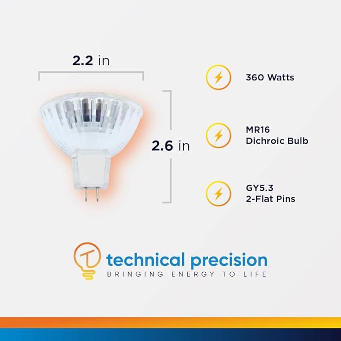 Foco Proyector Enx 360W 82v con Base GY5.3 - Lámpara MR16 2 Paq miniatura 2