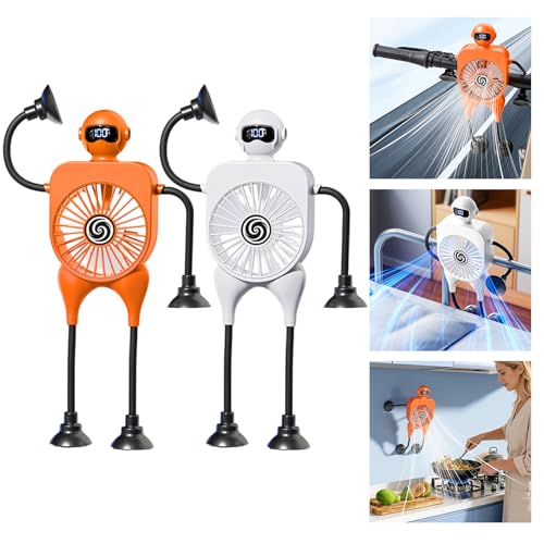 Ventilador de escritorio flexible con 100 velocidades para camping y playa 3