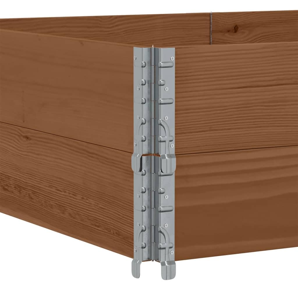 Paretali per Pallet 2pz Marroni 150x100cm Legno Massello Pino, Movimentazione di Materiali,Pianali di carico e Pallet, 22.9kg-4010308