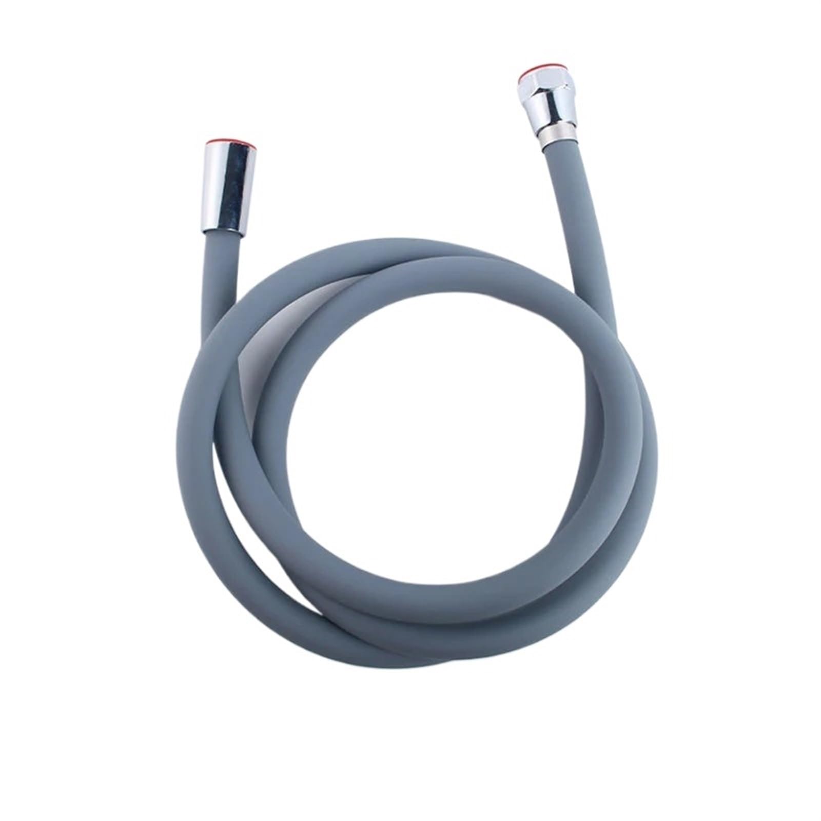 Shower Hose 1.5/2M Silicone Flexible Shower Hose Anti-Winding Extension High Pressure Pipe Showerhead Tube Bathroom Faucte Accessorie(Grey 1.5m)
