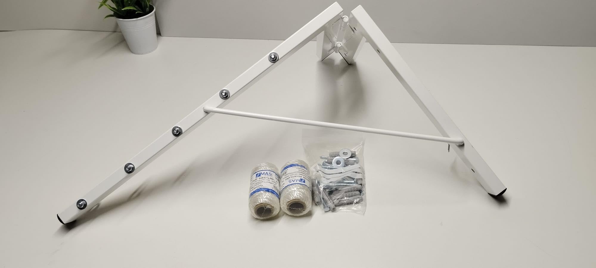 TENDEDERO Plegable DE Pared Blanco 5 Cuerdas