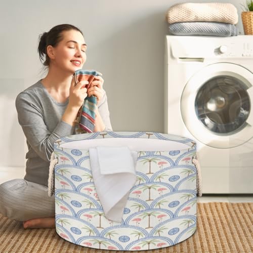 Panier à linge pour jouets d'enfants pliable grand modèle rond