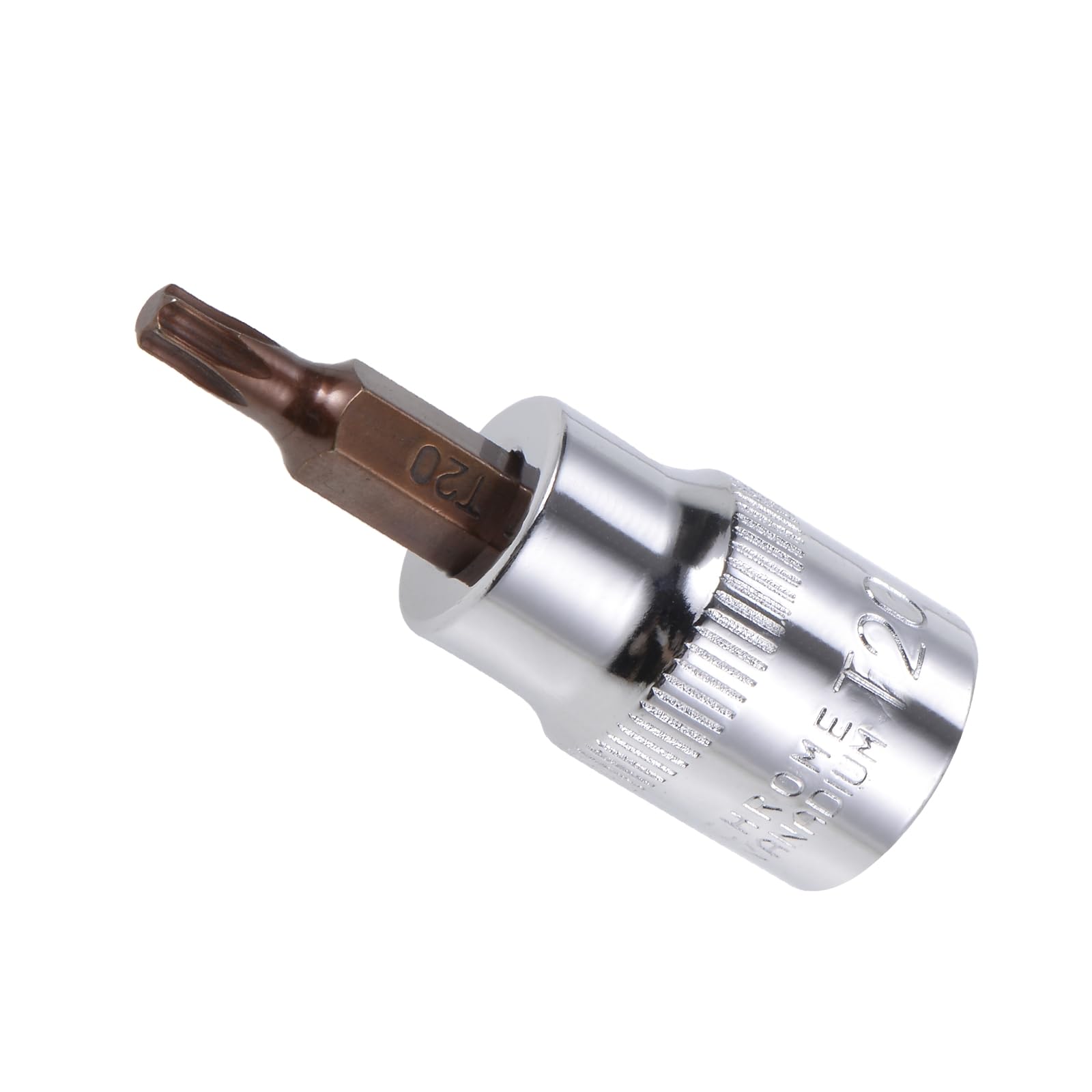Chiave a Bussola Torx, Metrico T20 Punta 3/8" Attacco 1,5" Lungo, Acciaio Legato S2 Temprato al Cromo-Vanadio - (Applicazioni: per Applicazioni Fissaggio)