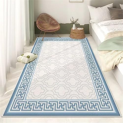 Tapis de salon bleu géométrique 80x120cm pour chambre ado - 2