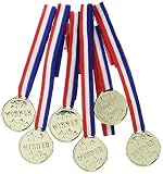 6er SET Plastik Medaillien Winner Kindergeburtstag Spiele